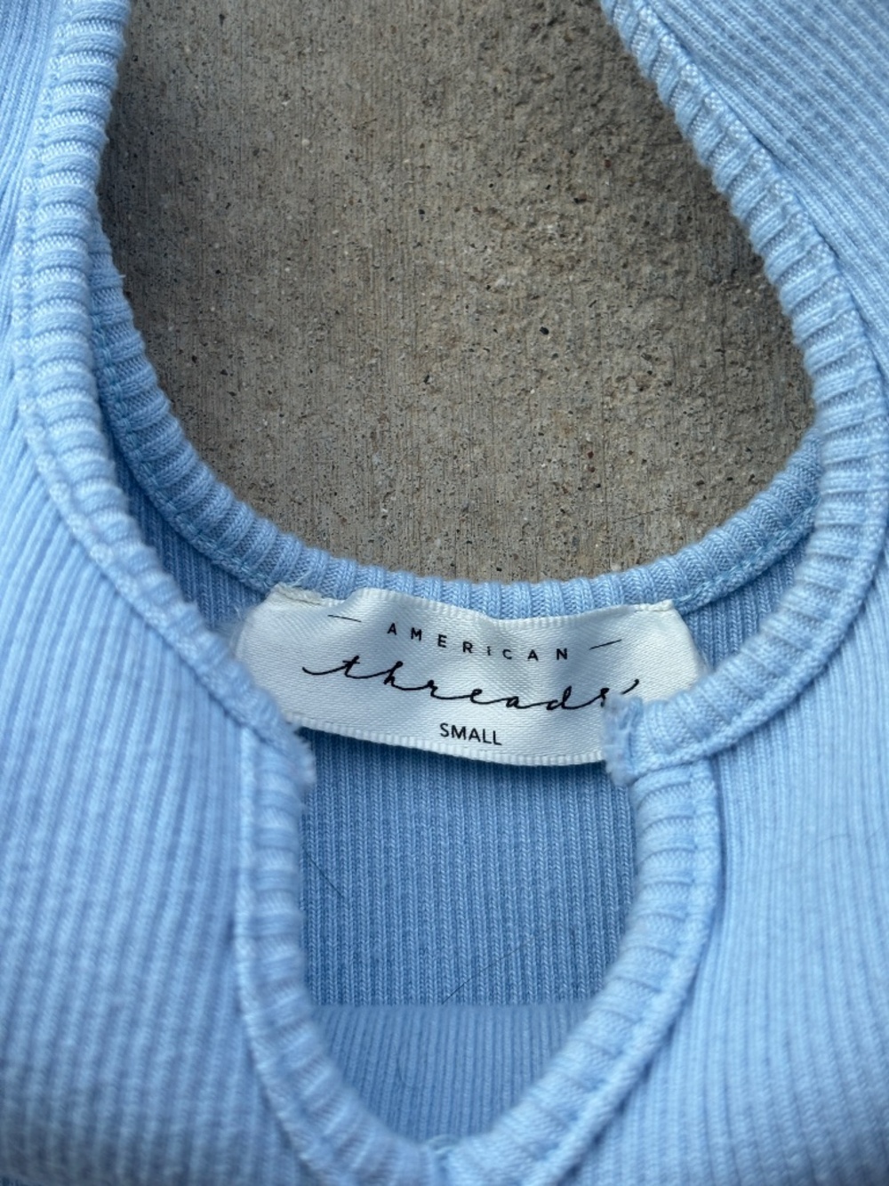 Blue Ribbed Tank - Picture 4 of 7
